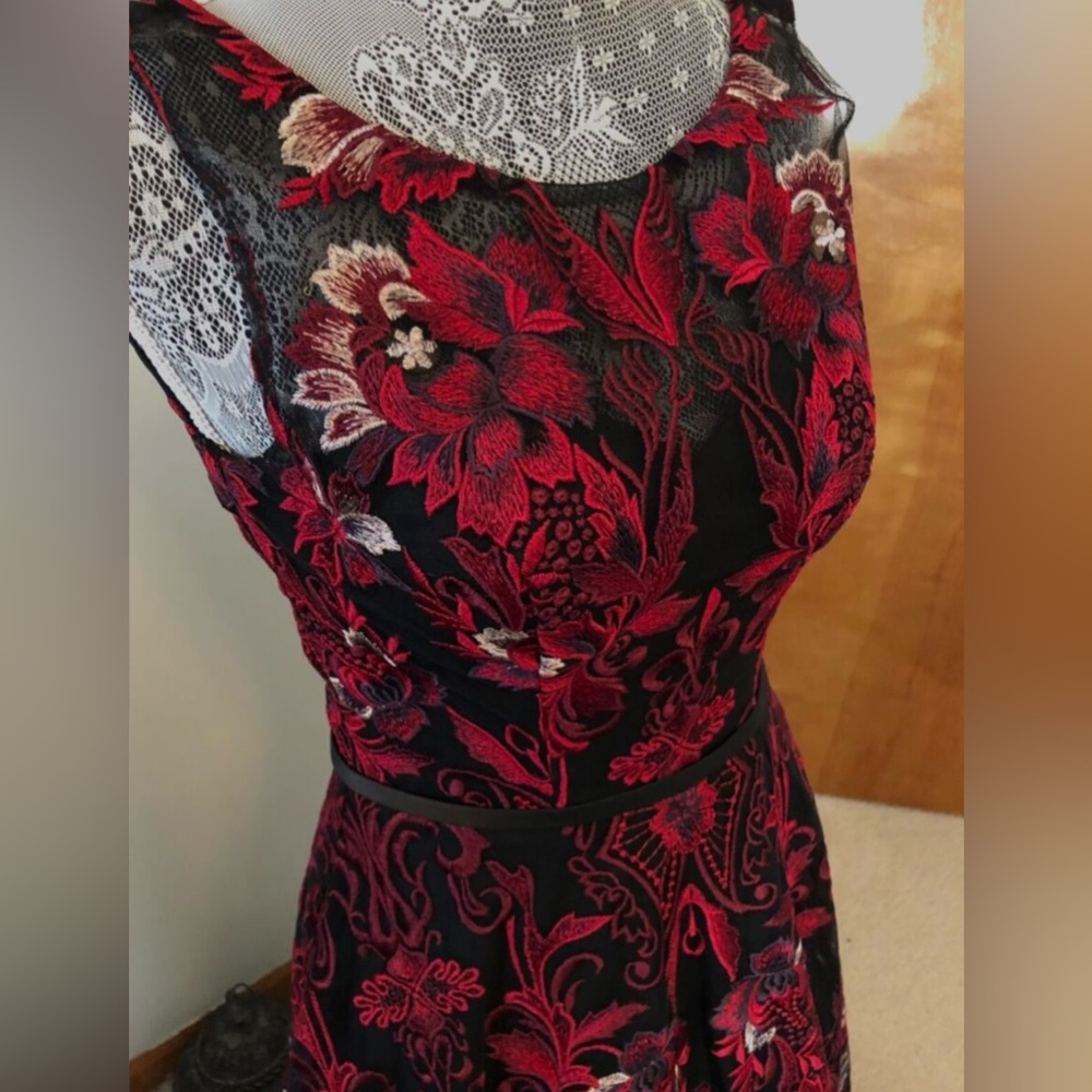 Basix Black Label Embroidered Ballgown Dress sz 2 NWT - Picture 5 of 11